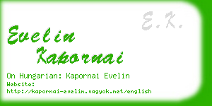 evelin kapornai business card